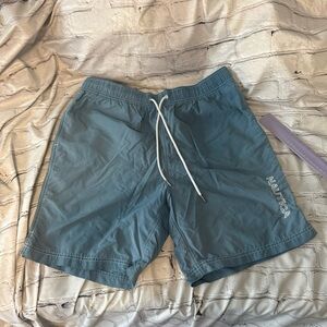 Nautica Swim Short Men L Blue Elastic Waist Drawcord Mesh Lined Worn Once